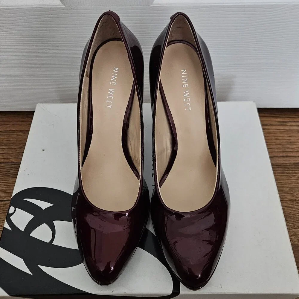 Nine West Rocha Red Patent Leather Heels | Size 6 | NEW - Picture 5 of 7
